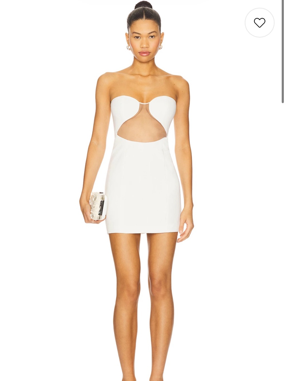 Lovers + Friends White Strapless Cutout Mini Dress